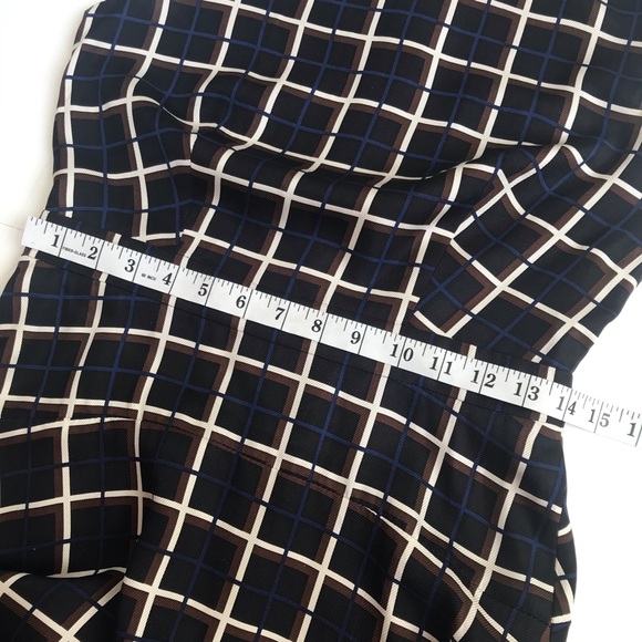 J.CREW A-Line DRESS in SILK TWIRL WINDOWPANE DRESS - Picture 7 of 8